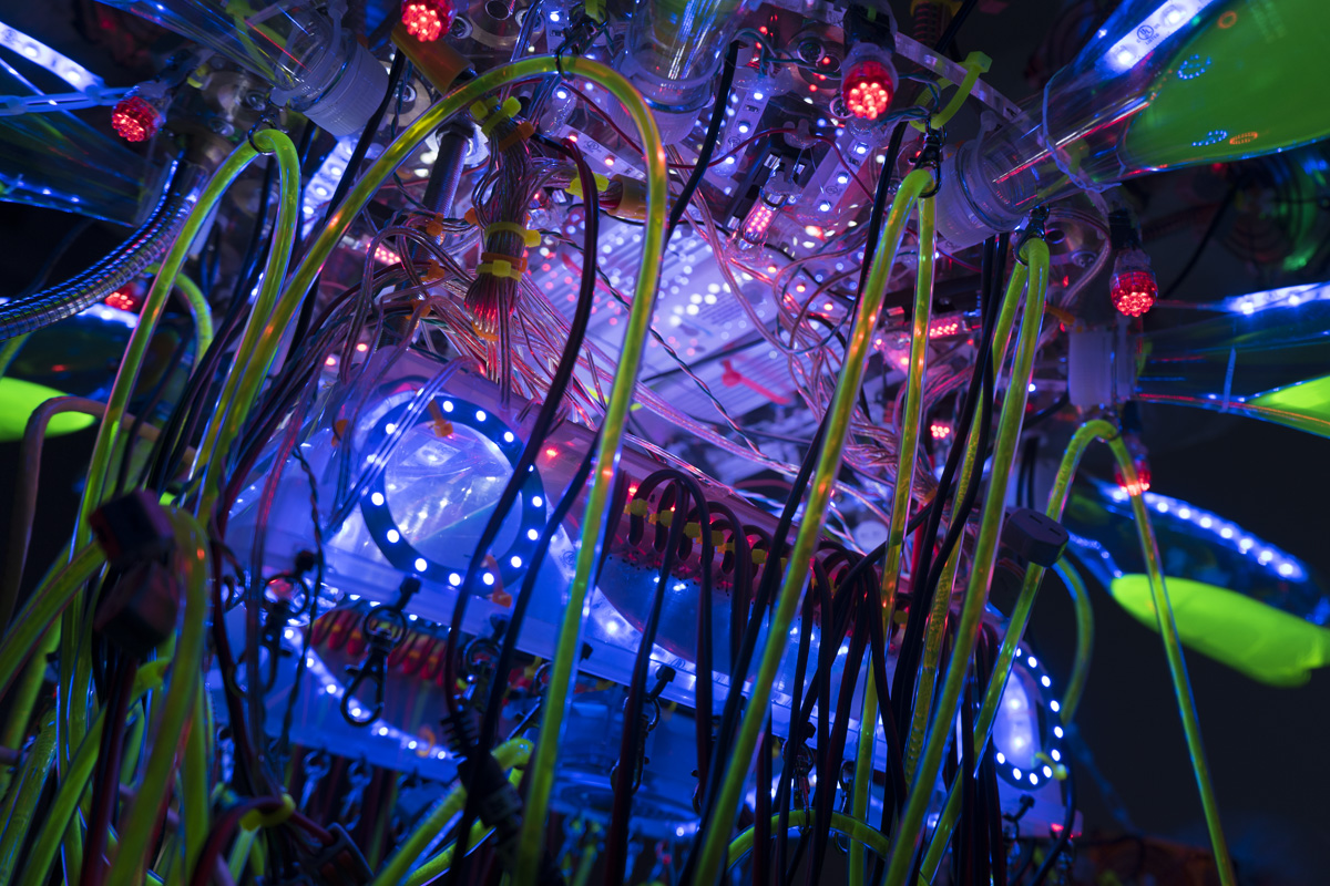 Shih Chieh Huang, T-24-L, 2017, 8 x 13 x 9 feet, Mixed media, photo: Megan Paetzhold, Courtesy of the artist and Ronald Feldman Fine Arts, New York