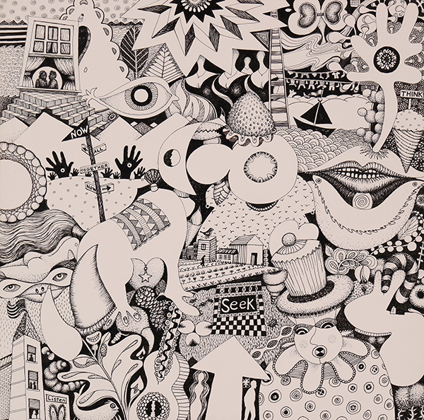 Susan Swinand, Seek, 2017, ink on Claybord